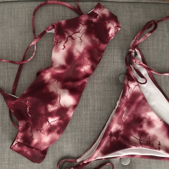 Red Tie Dye Bikini - Picture 2 of 4